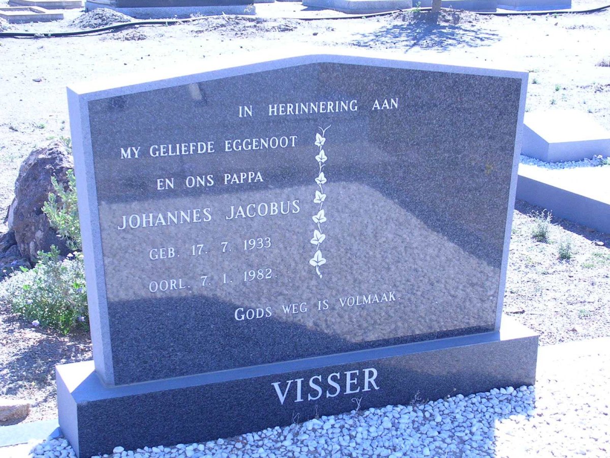 VISSER Johannes Jacobus 1933-1982
