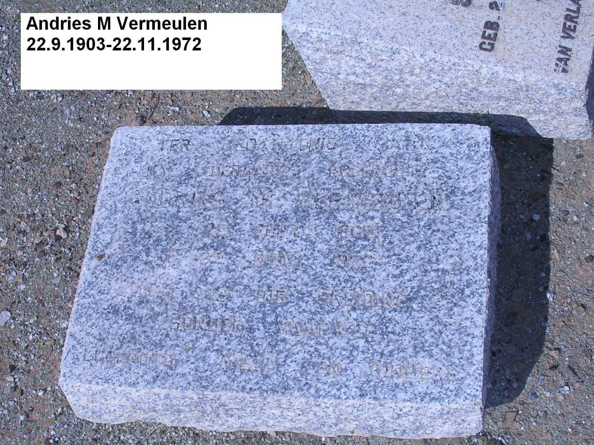 VERMEULEN Andries M. 1903-1972