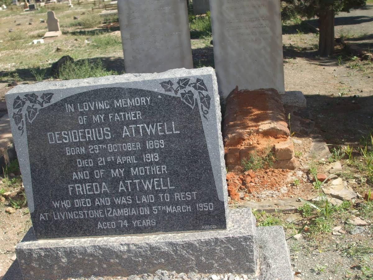 ATTWELL Desiderius 1869-1913 &amp; Frieda  -1950