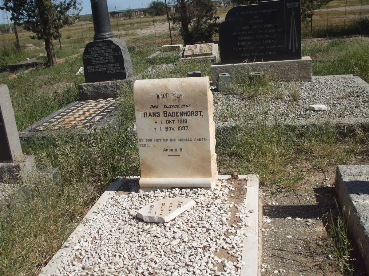 BADENHORST Frans 1918-1937