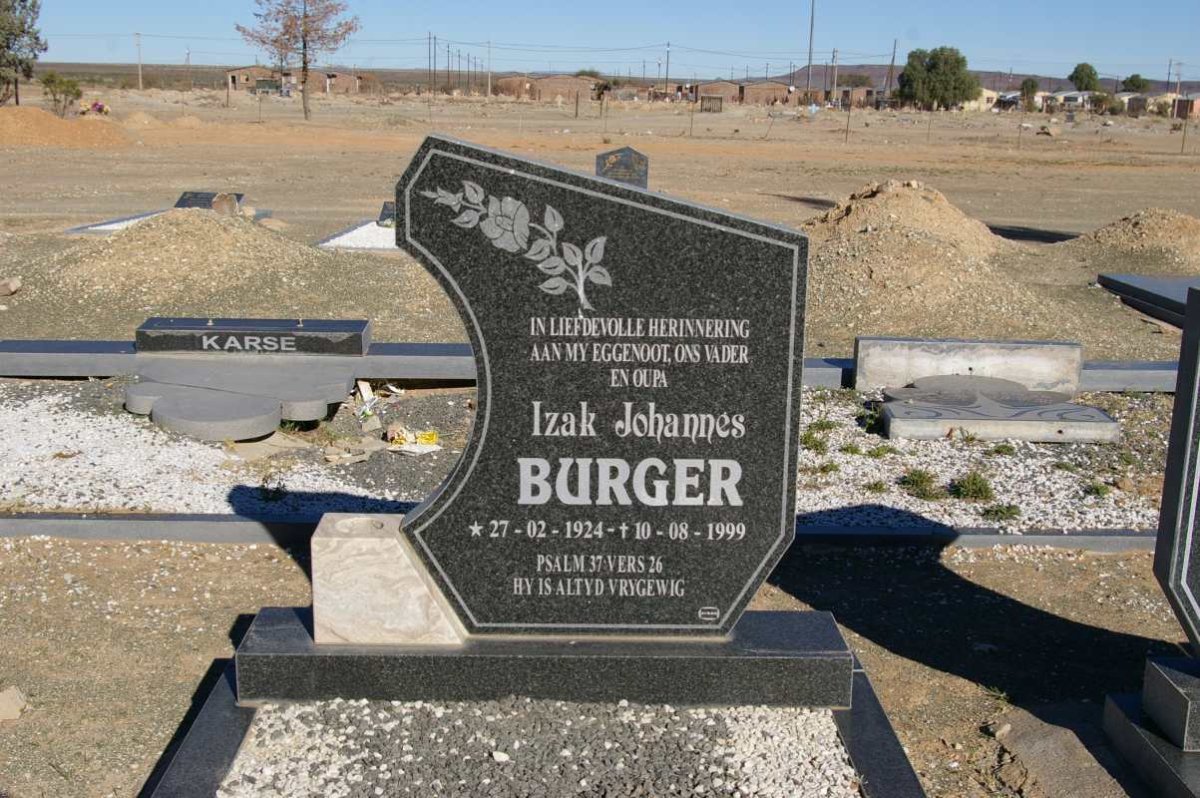 BURGER Izak Johannes 1924-1999