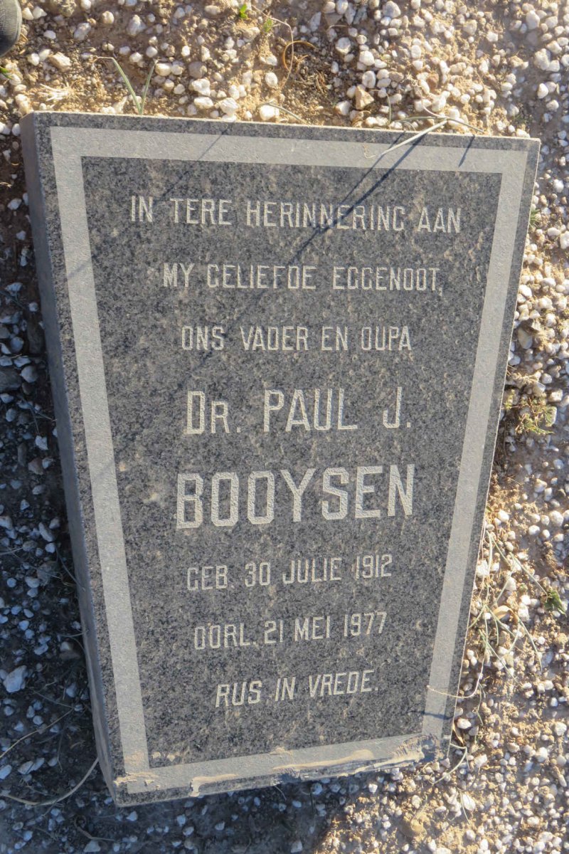 BOOYSEN Paul J. 1912-1977