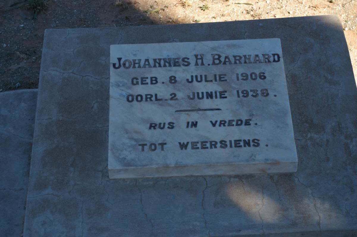 BARNARD Johannes H. 1906-1938