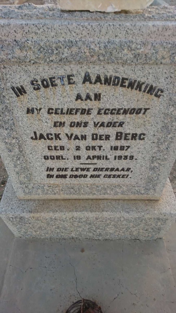 BERG Jack, van der 1887-1939