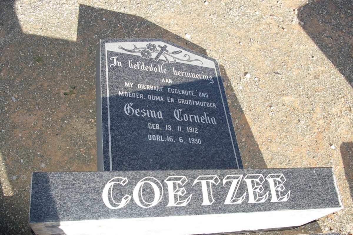 COETZEE Gesina Cornelia 1912-1990