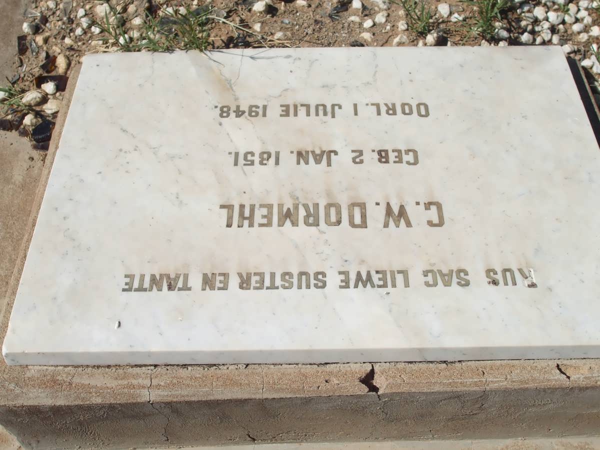 DORMEHL G.W. 1851-1948