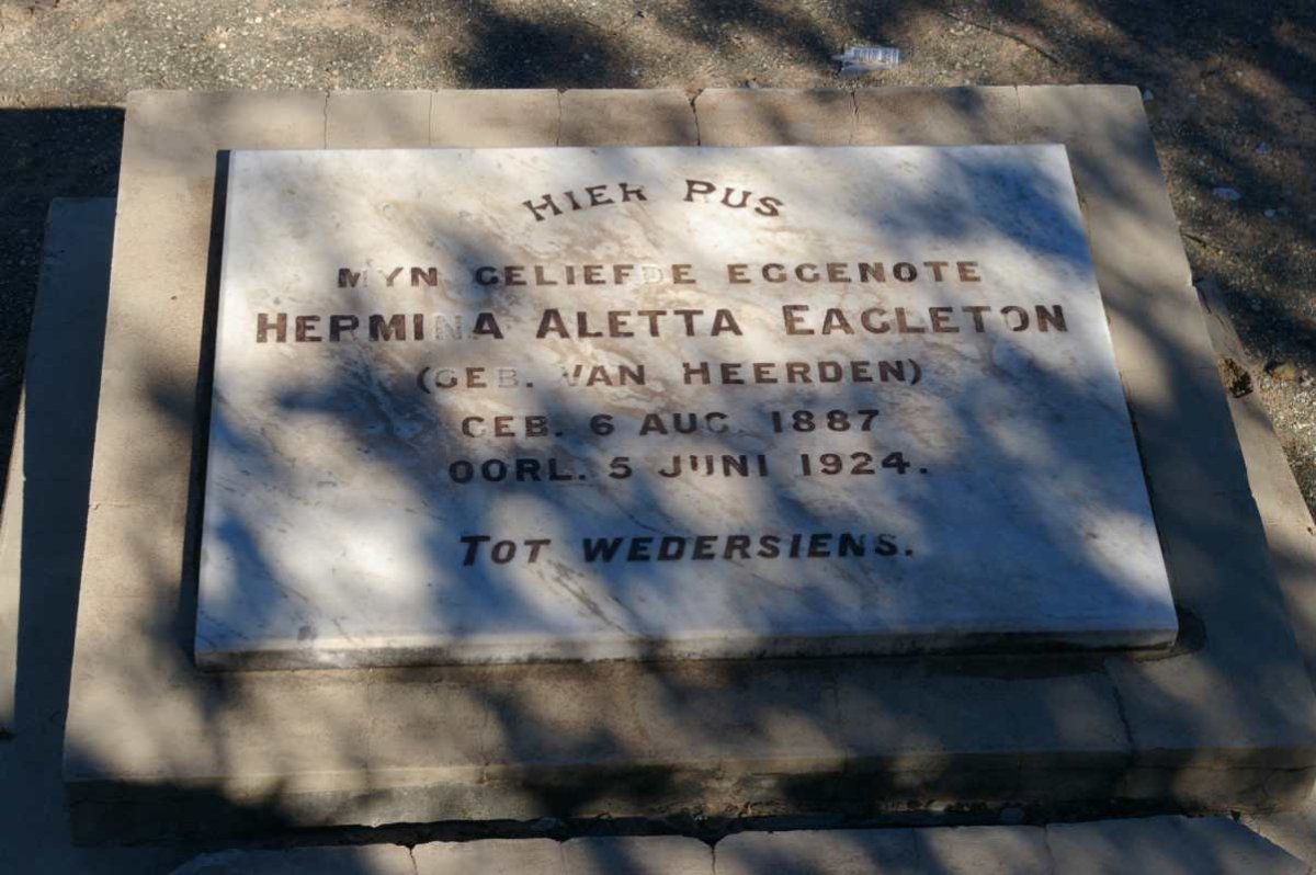 EAGLETON Hermina Aletta nee VAN HEERDEN 1887-1924