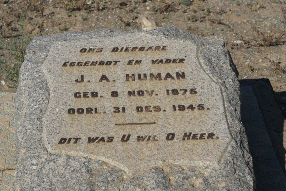 HUMAN J.A. 1875-1945