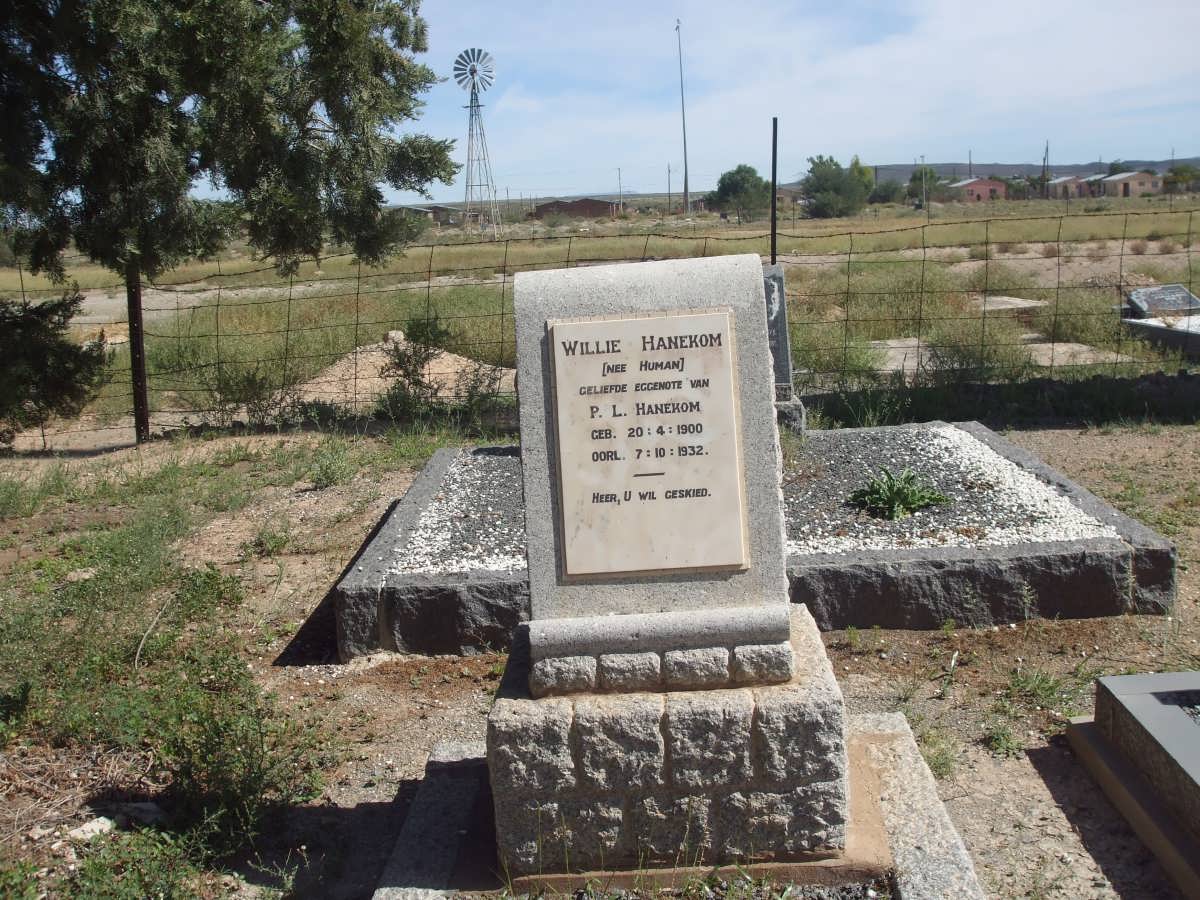 HANEKOM Willie nee HUMAN 1900-1932