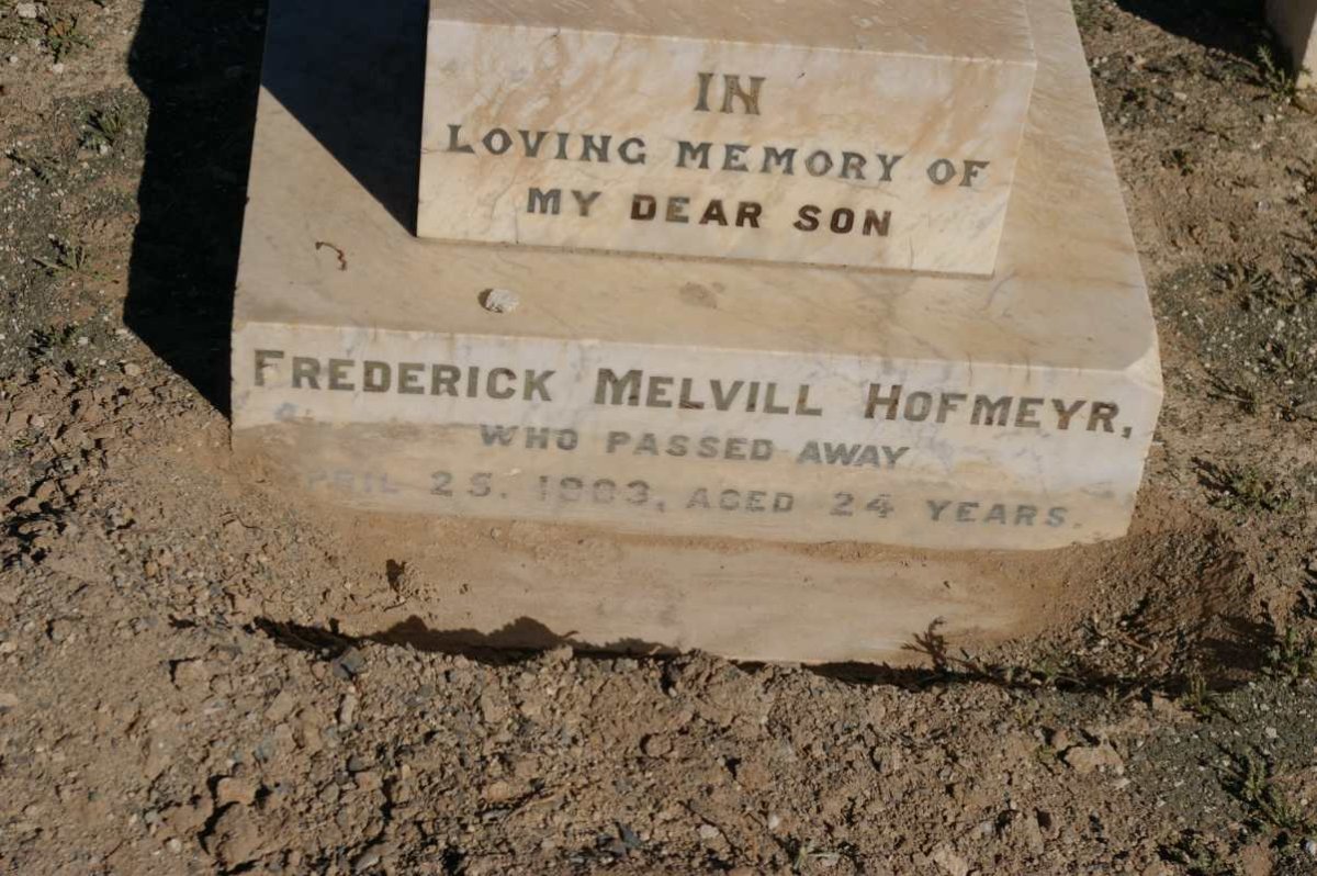 HOFMEYR Frederick Melvill -1903