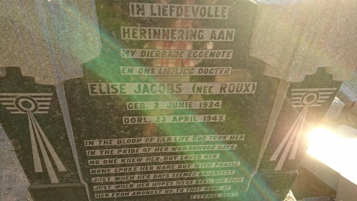 JACOBS E.M. nee ROUX 1924-1945