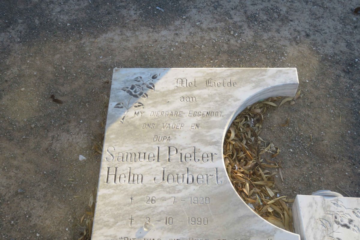 JOUBERT Samuel Pieter Helm 1920-1990