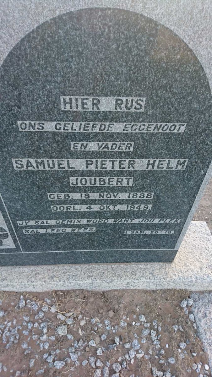 JOUBERT Samuel Pieter Helm 1888-1949