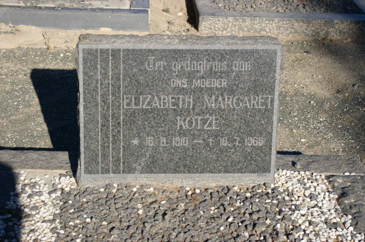 KOTZE Elizabeth Margaret 1910-1966