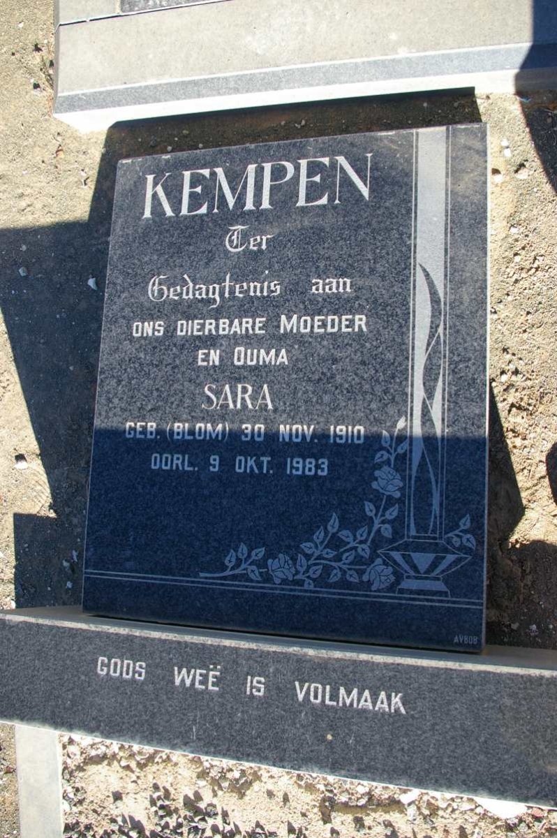KEMPEN Sara nee BLOM 1910-1983