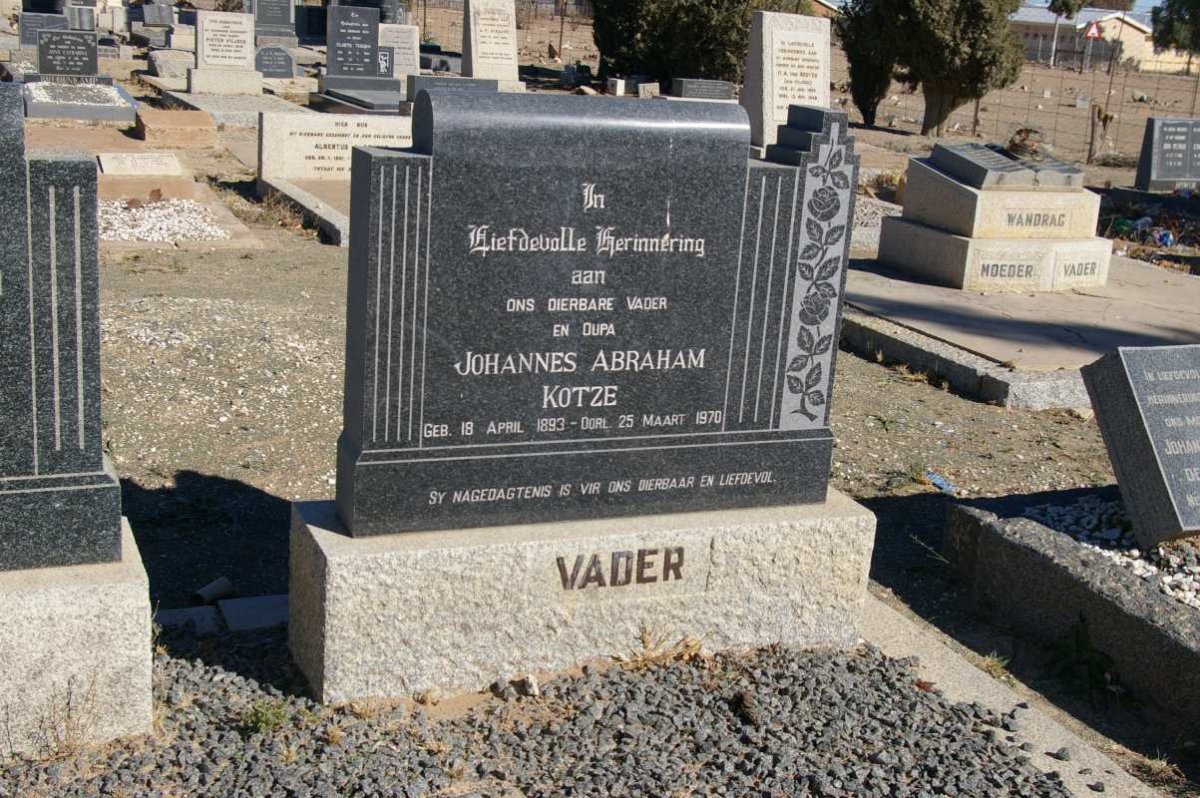 KOTZE Johannes Abraham 1893-1970