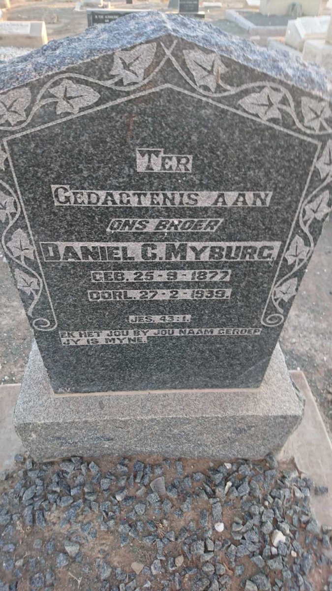 MYBURG Daniel C. 1877-1939