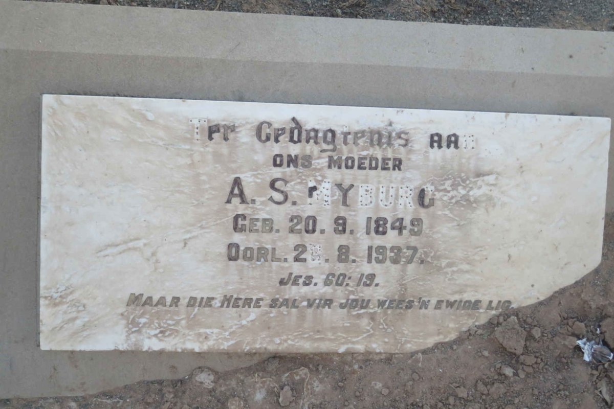 MYBURG A.S. 1849-1937