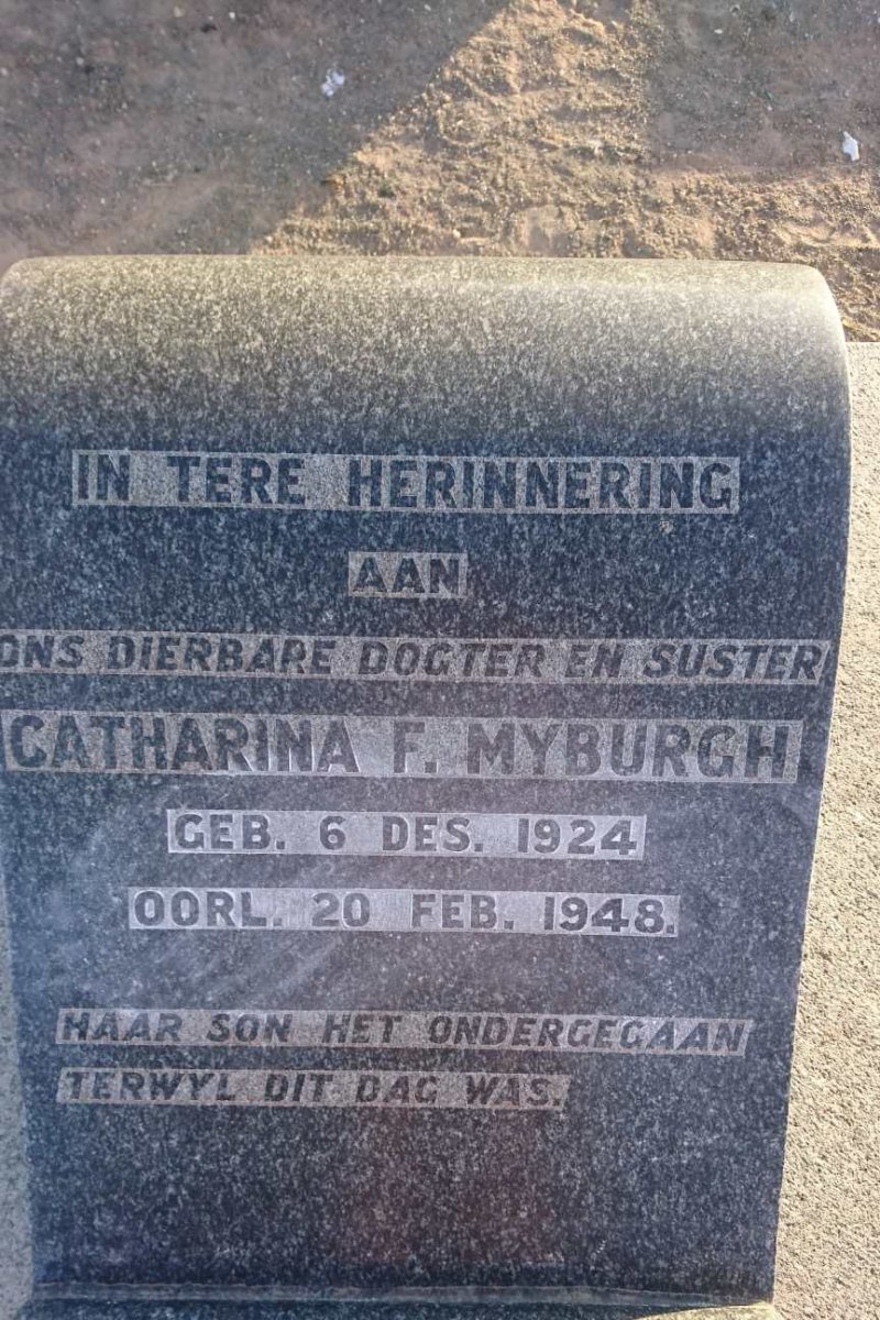 MYBURGH Catharina F. 1924-1948