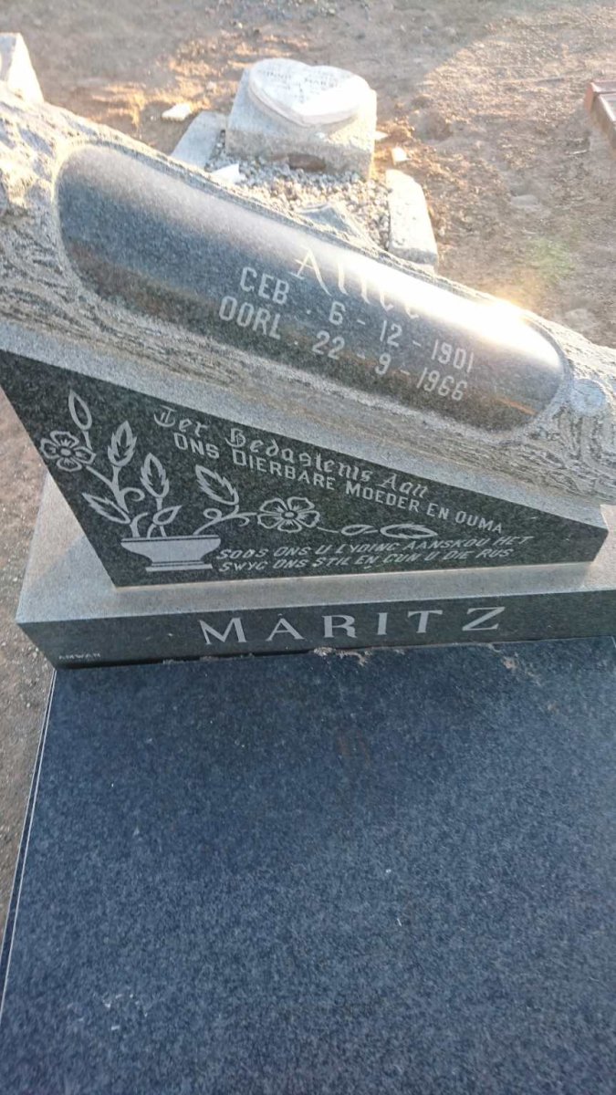 MARITZ Jacob Pieter Daniel 1892-1962 &amp; Alice 1901-1966