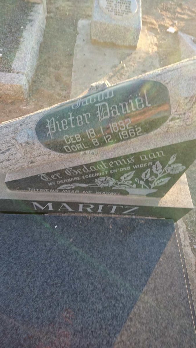 MARITZ Jacob Pieter Daniel 1892-1962 &amp; Alice 1901-1966