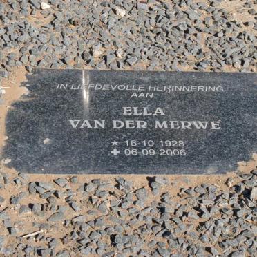 MERWE Ella, van der 1928-2006
