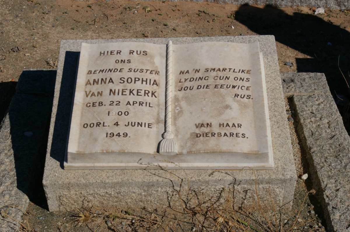 NIEKERK Anna Sophia, van 1900-1949