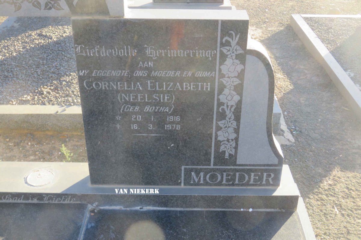 NIEKERK Cornelia Elizabeth, van nee BOTHA 1916-1978