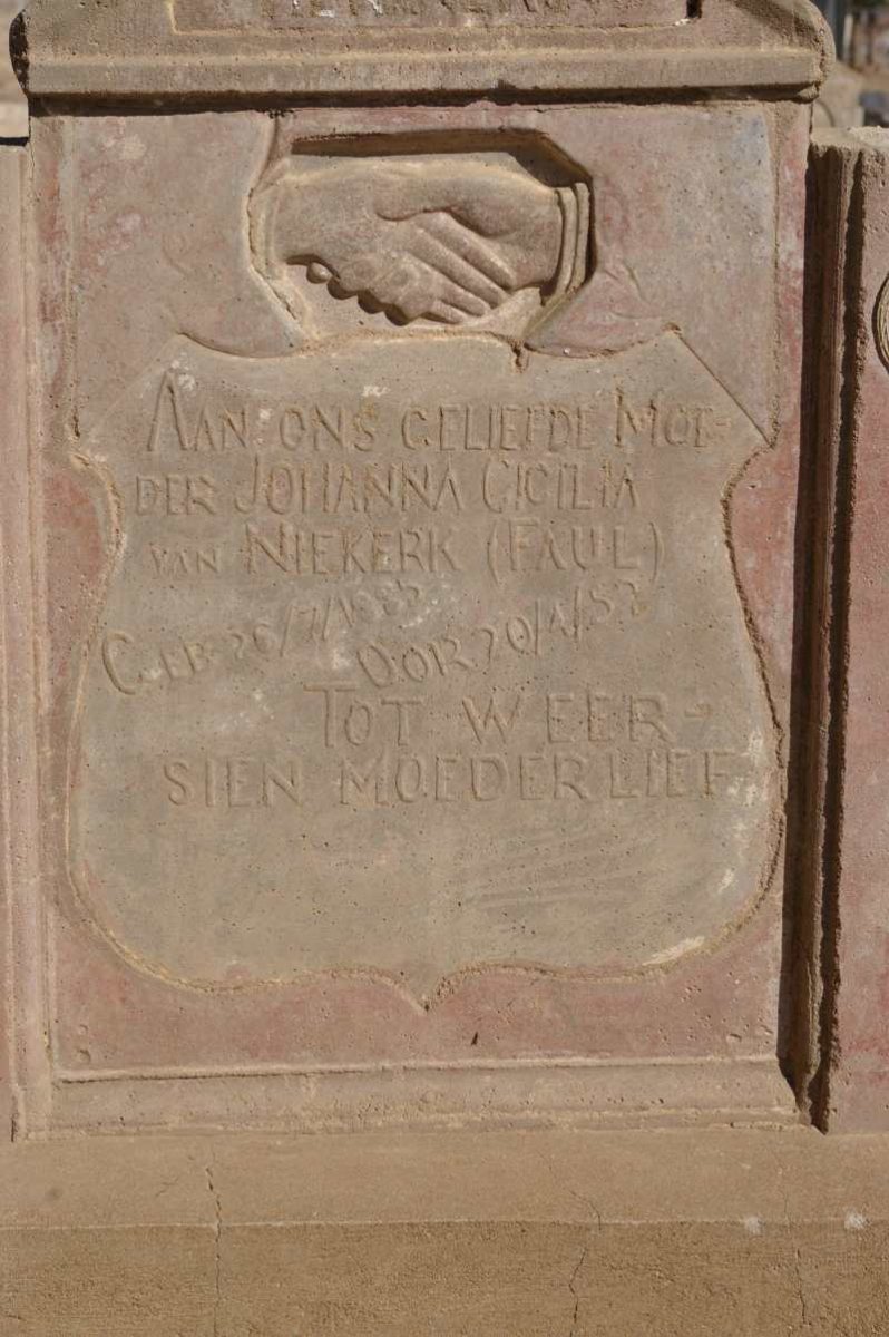 NIEKERK Dirk Johannes, van 1881-1940 &amp; Johanna Cicilia FAUL 1885-1952