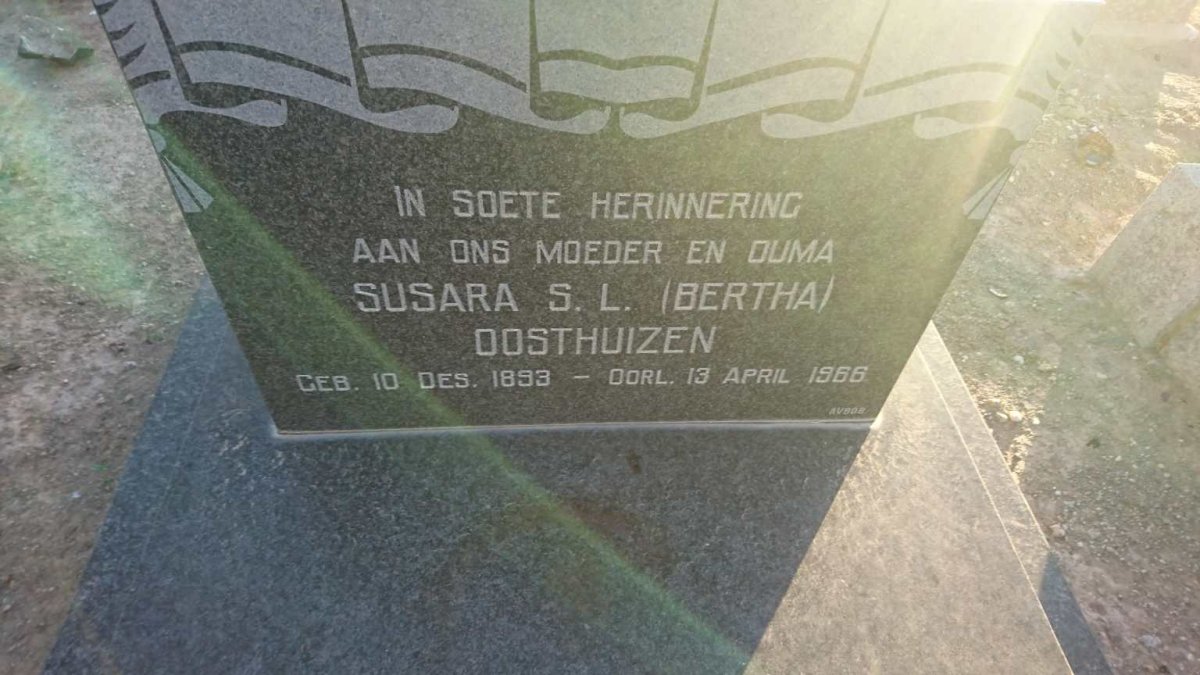 OOSTHUIZEN Susara S.L. 1893-1966