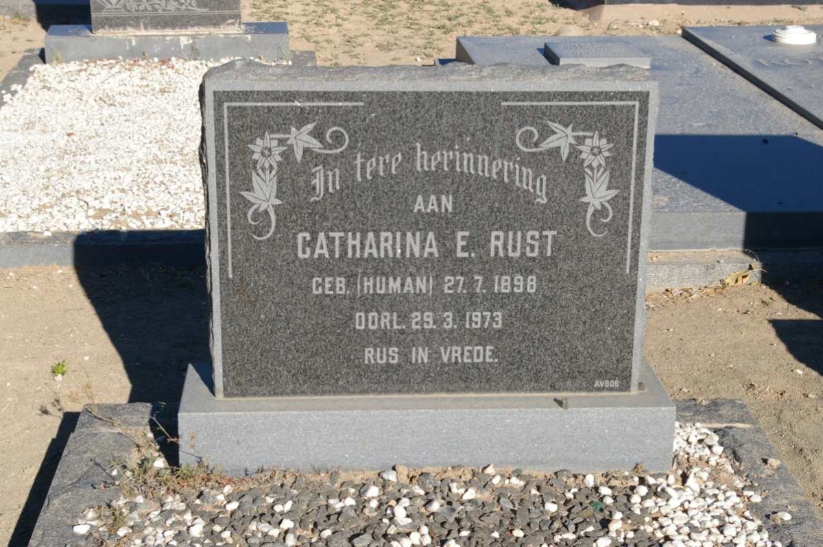 RUST Catharina E. nee HUMAN 1898-1973