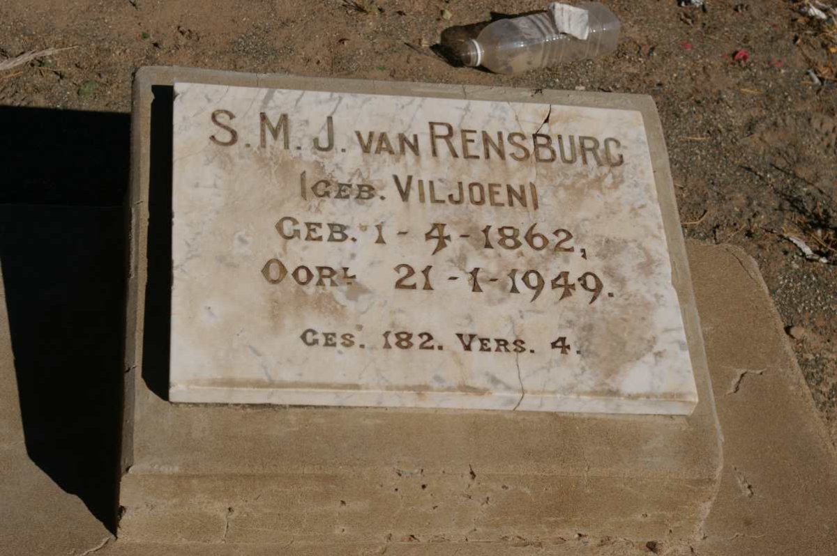 RENSBURG S.M.J., van nee VILJOEN 1862-1949
