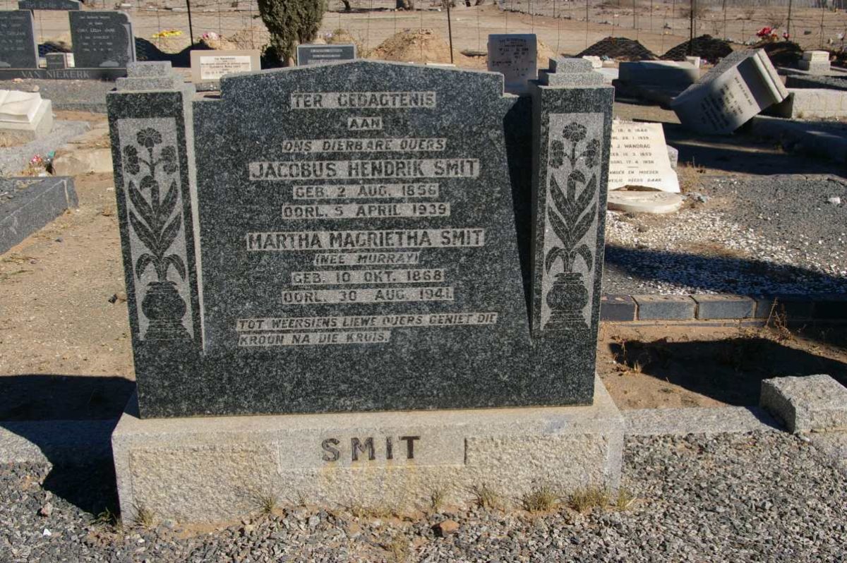 SMIT Jacobus Hendrik 1856-1939 &amp; Martha Magrietha MURRAY 1868-1941