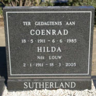 SUTHERLAND Coenrad 1911-1985 &amp; Hilda LOUW 1911-2005