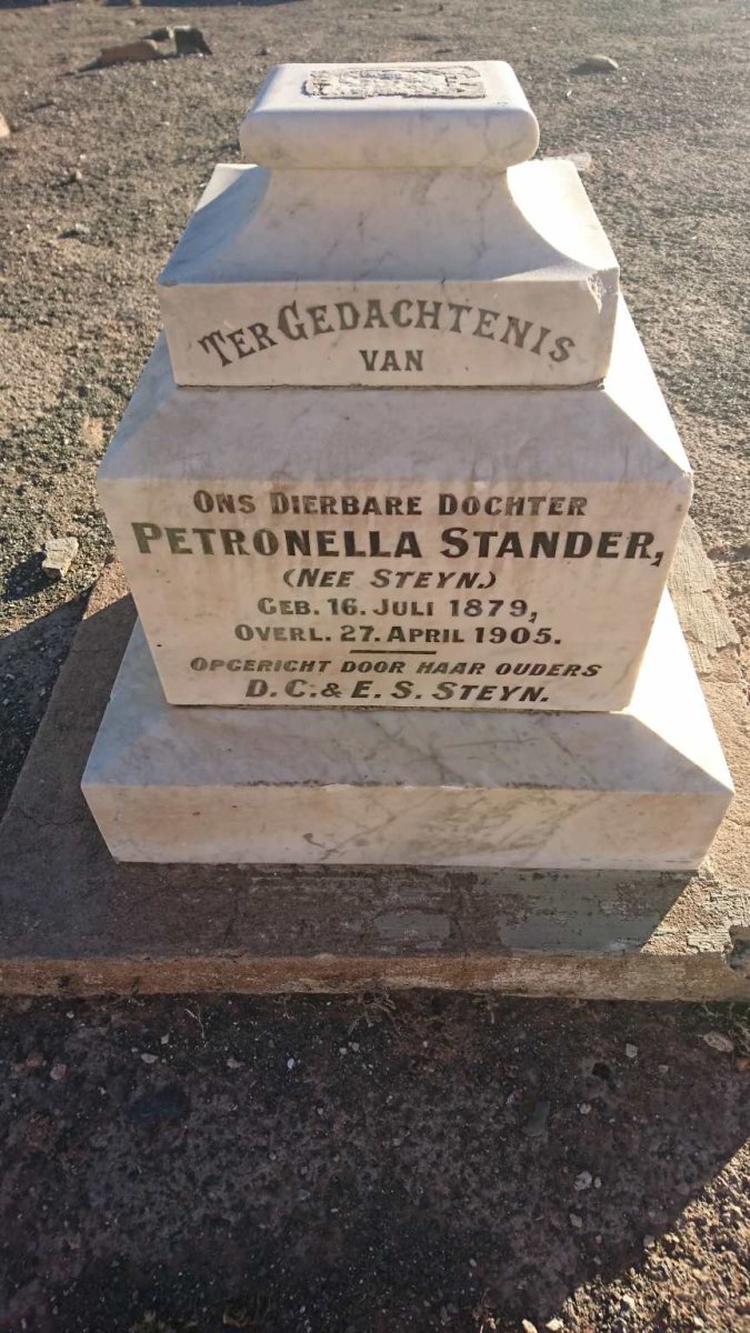 STANDER Petronella nee STEYN 1879-1905