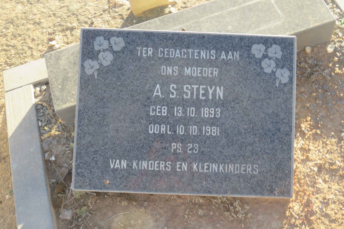 STEYN A.S. 1893-1981