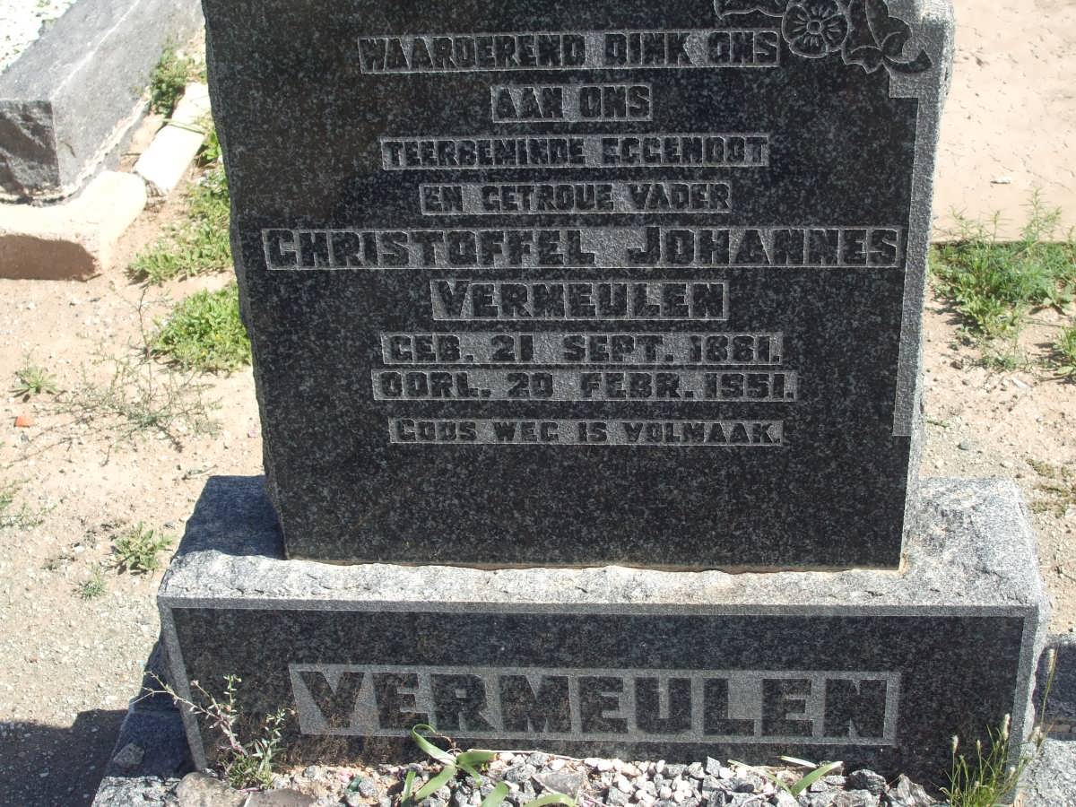 VERMEULEN Christoffel Johannes 1881-1951