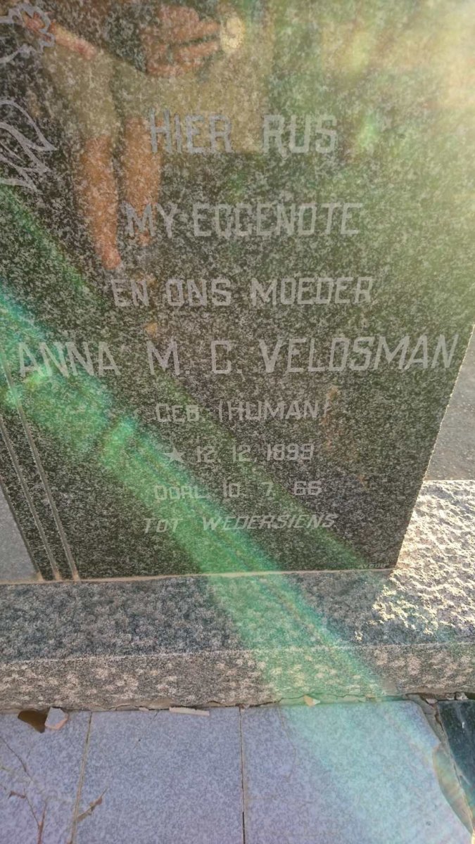 VELDSMAN Petrus Jacobus 1886-1967 &amp; Anna M.C. HUMAN 1899-1966