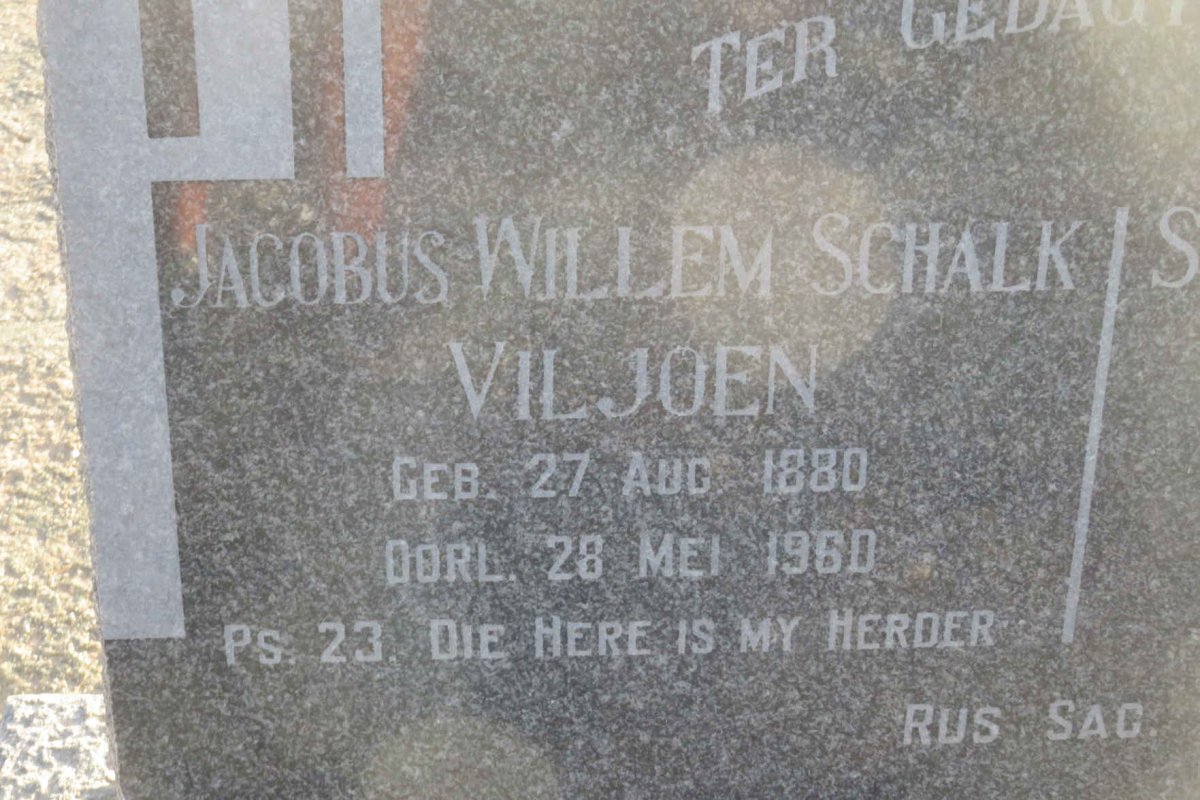 VILJOEN Jacobus Willem Schalk 1880-1960