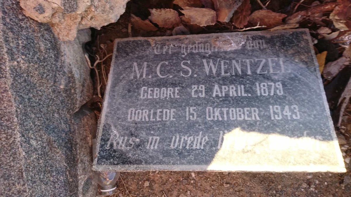 WENTZEL M.C.S. 1879-1943