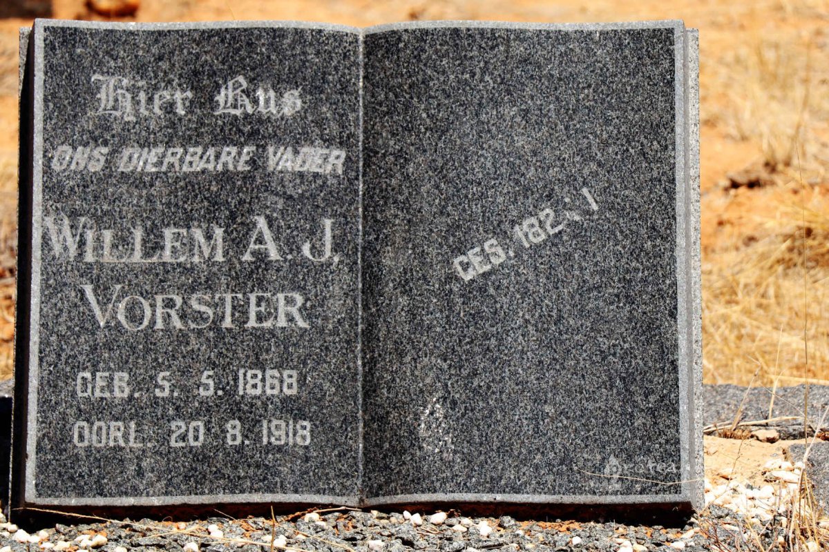 VORSTER Willem A.J. 1868-1918