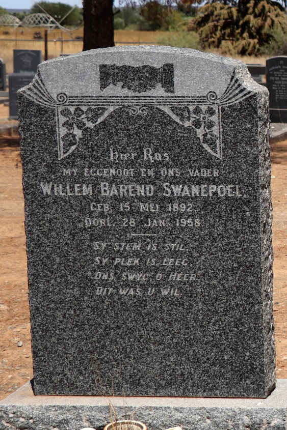 SWANEPOEL Willem Barend 1892-1958 &amp; Anna Susanna BEZUIDENHOUT 1903-1962