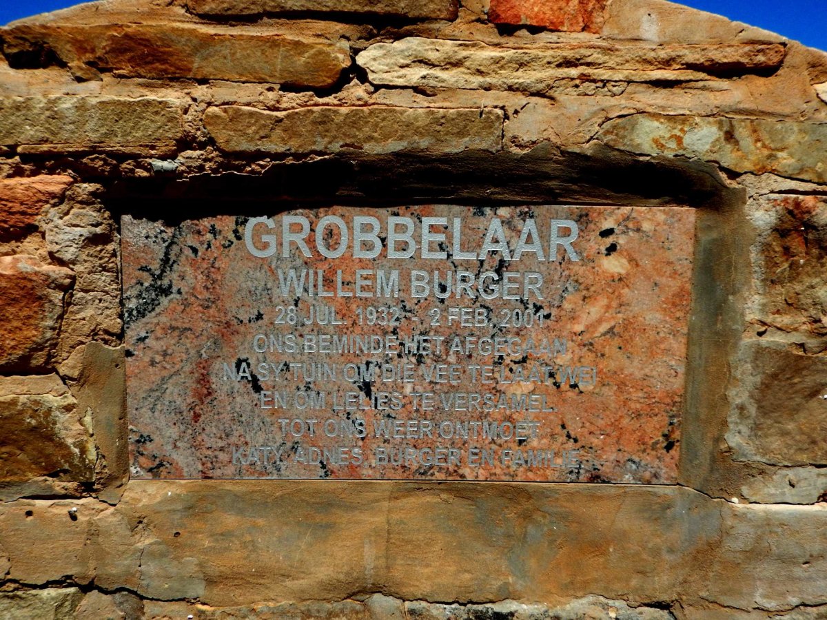 GROBBELAAR Willem Burger 1932-2001