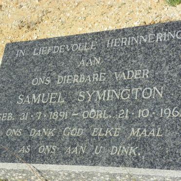 SYMINGTON Samuel 1891-1962