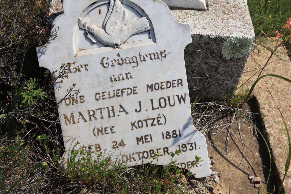 LOUW Martha J. nee KOTZE 1881-1931