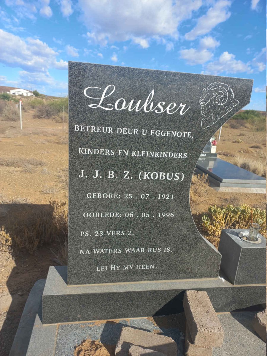 LOUBSER J.J.B.Z. 1921-1996