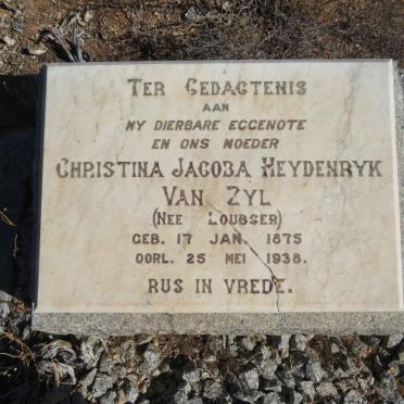 ZYL Christina Jacoba Heydenryk, van nee LOUBSER 1875-1938