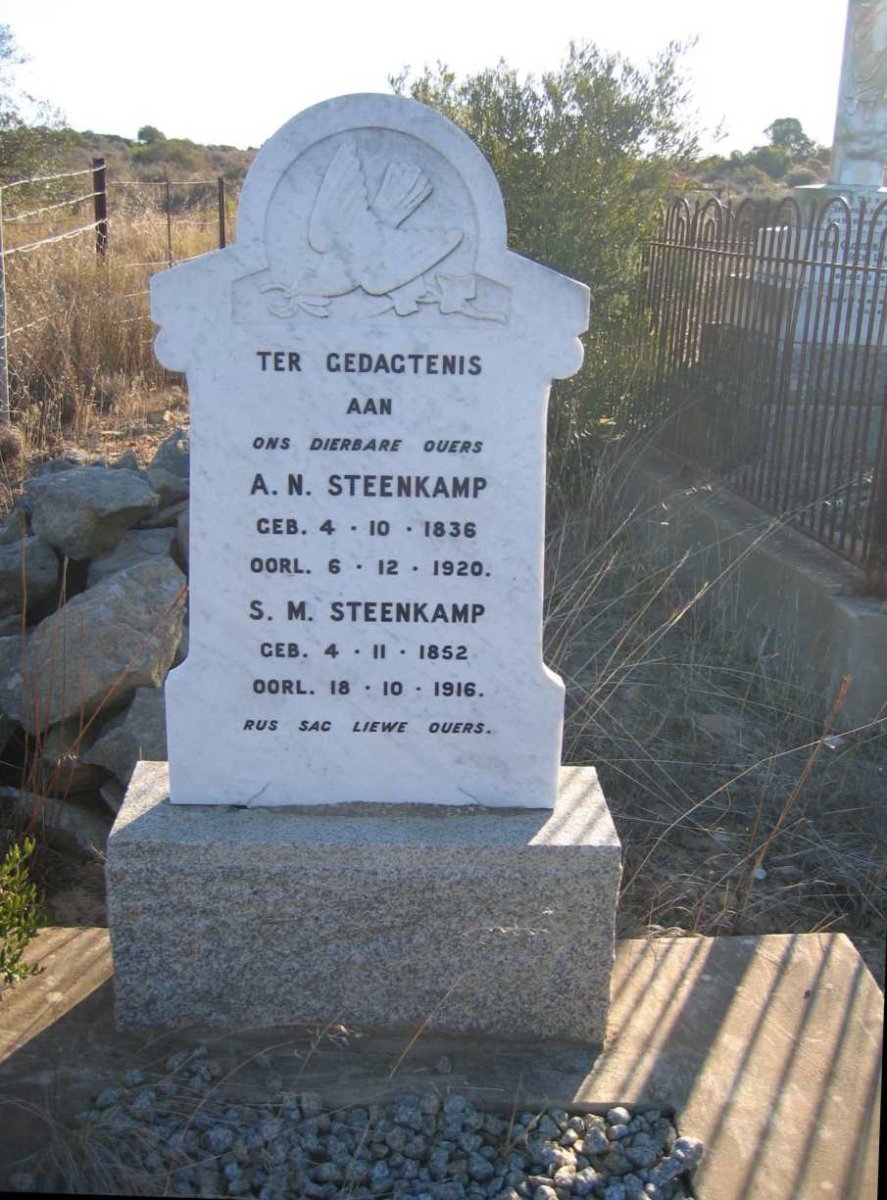 STEENKAMP A.N. 1836-1920 &amp; S.M. 1852-1916