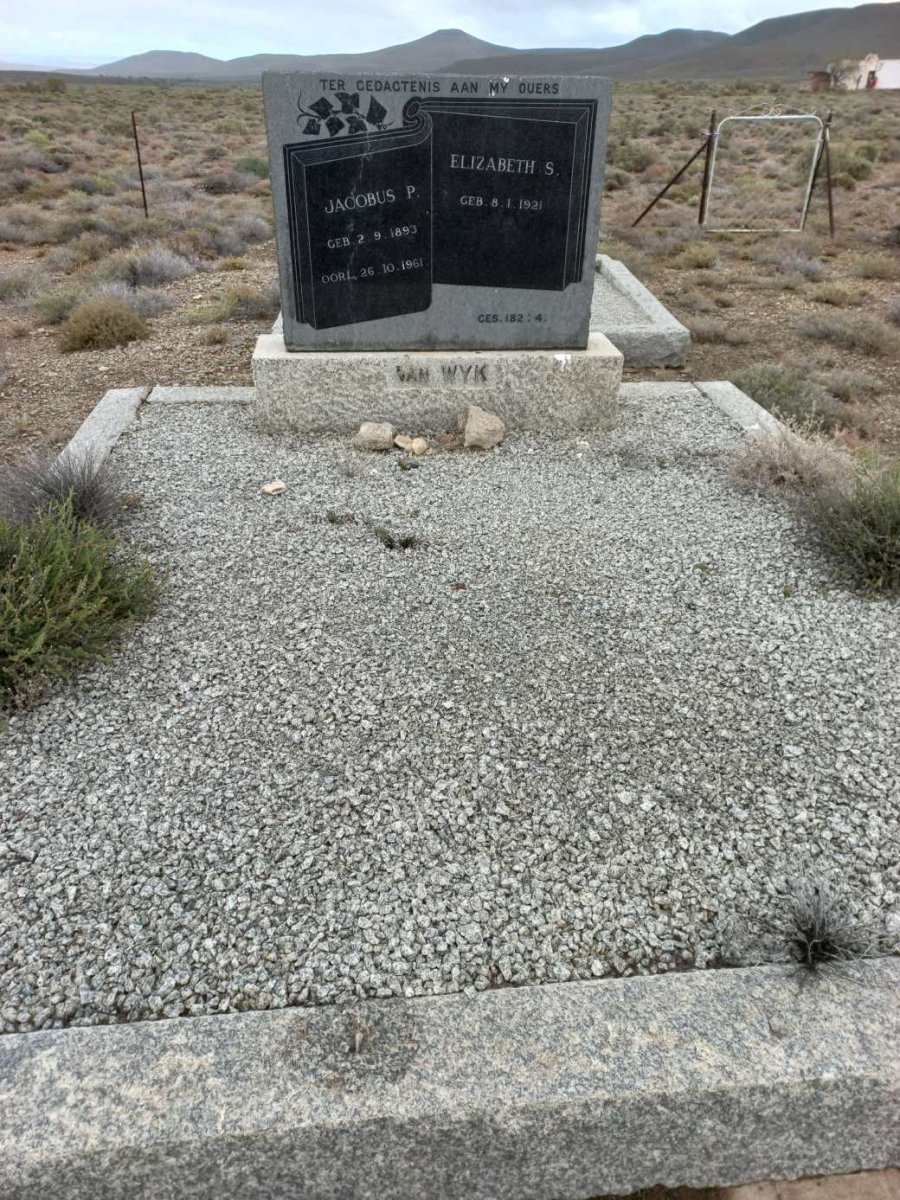 WYK Jacobus P., van 1893-1961 &amp; Elizabeth S. 1921-