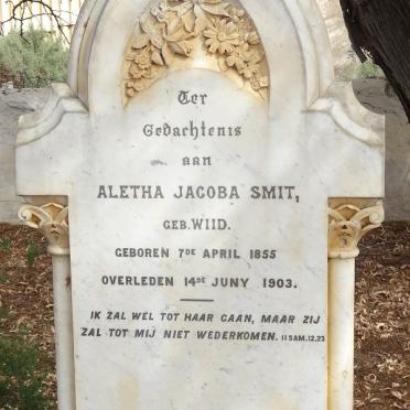SMIT Aletha Jacoba nee WIID 1855-1903